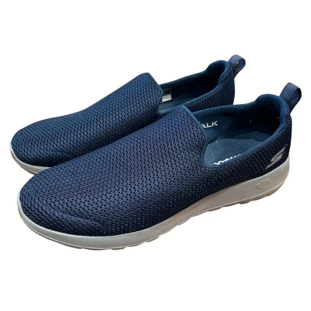 Skechers Men's Navy GoWalk GogaMax Slip-on Sneakers Size 10.5 Comfort Coastal